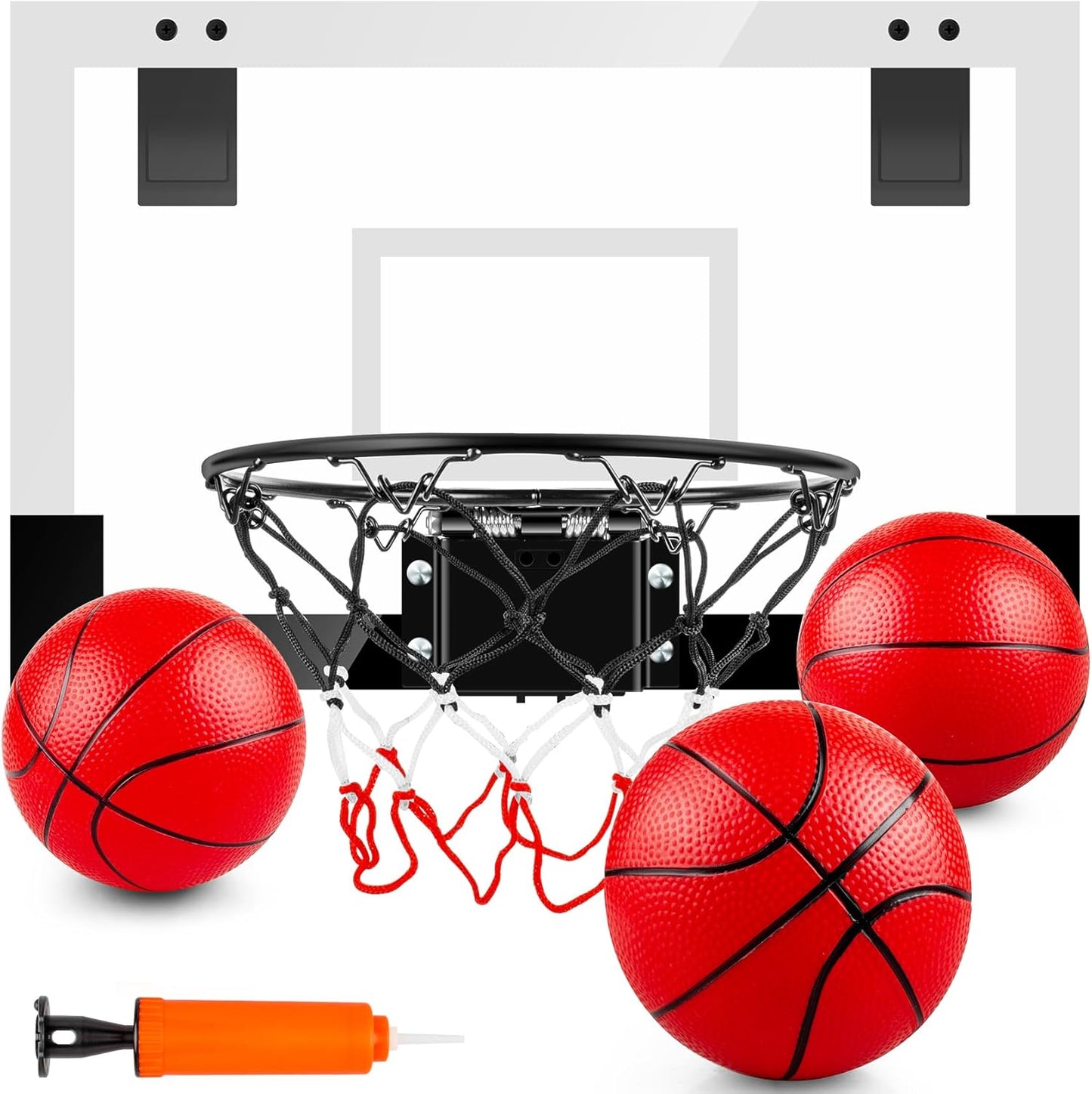 Indoor Basketball Hoop Boys Gifts for Teens and Adults Door Room Basketball Hoop Mini Hoop with Electronic Scoreboard, 3 Balls and Batteries Basketball Toys for 8 9 10 11 12